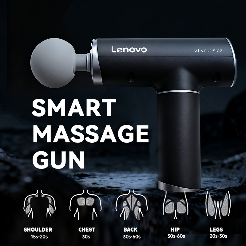 Health Wellness Massage - レノボブランド筋膜リリースガンN2ディープマッサージ、筋肉痛緩和、運動とリラックスに、ポータブル