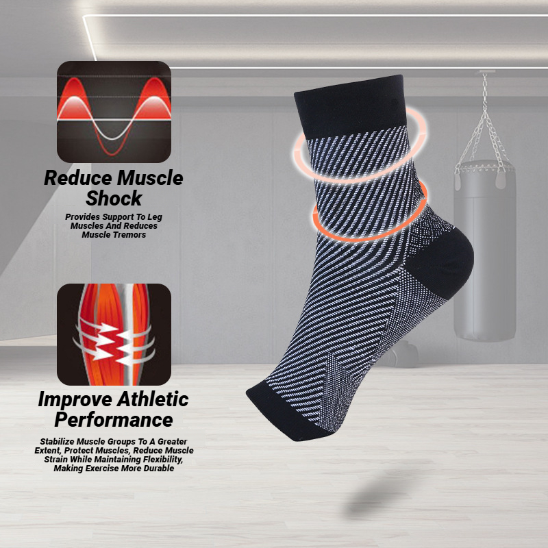 スポーツ用足首サポーター、圧迫スリーブ、足底筋膜炎ソックス、 - Ankle Brace Support のレビューと価格