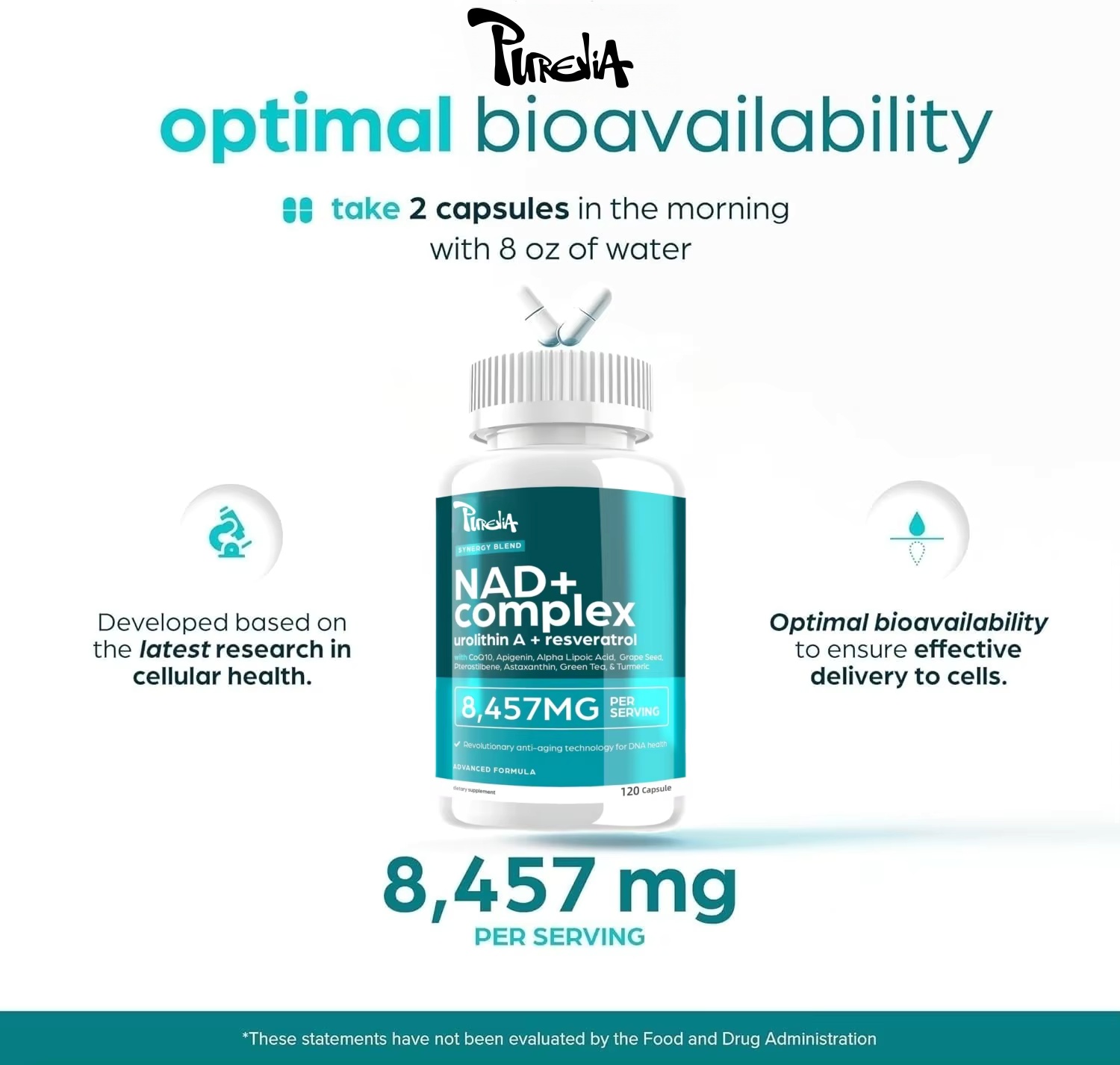 NADプラスサプリメント - 自然エネルギー、細胞の健康、ア - Health Wellness Day のレビューと価格