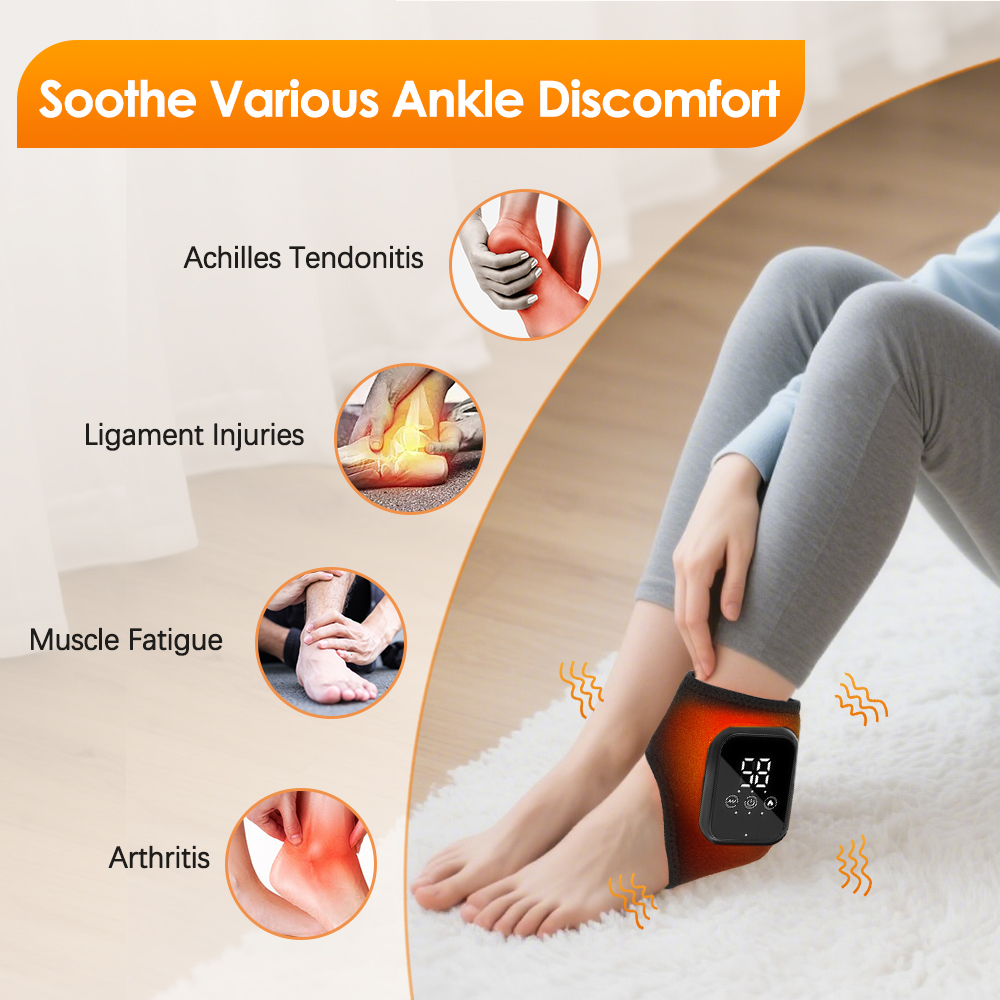 電気足首ブレースフットヒートマッサージャー 3 レベル調整可 - Ankle Brace Support のレビューと価格
